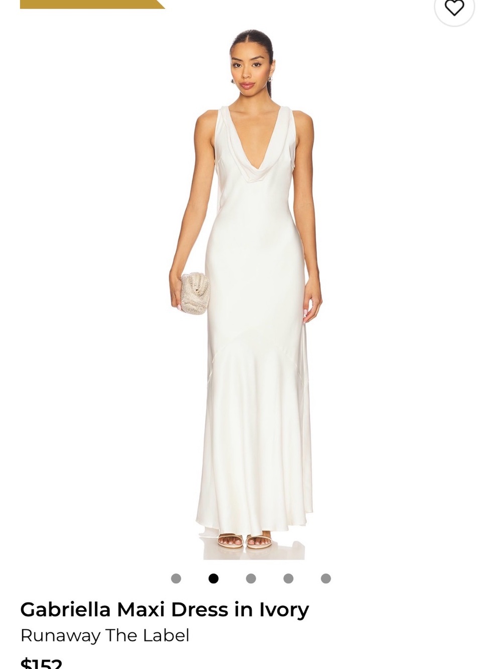 REVOLVE Runaway The Label Draped Maxi Dress in Ivory